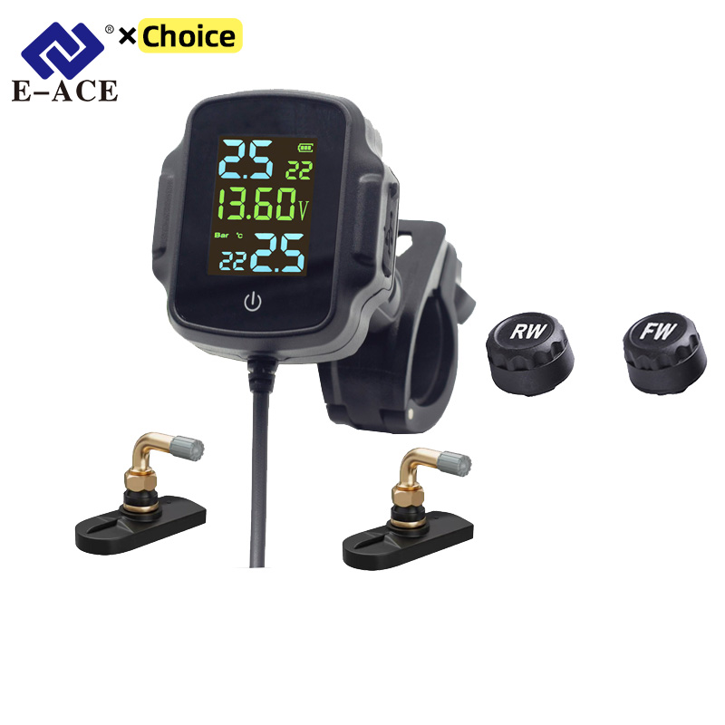 Tire Pressure Monitor - Motorbike TPMS USB Output With QC