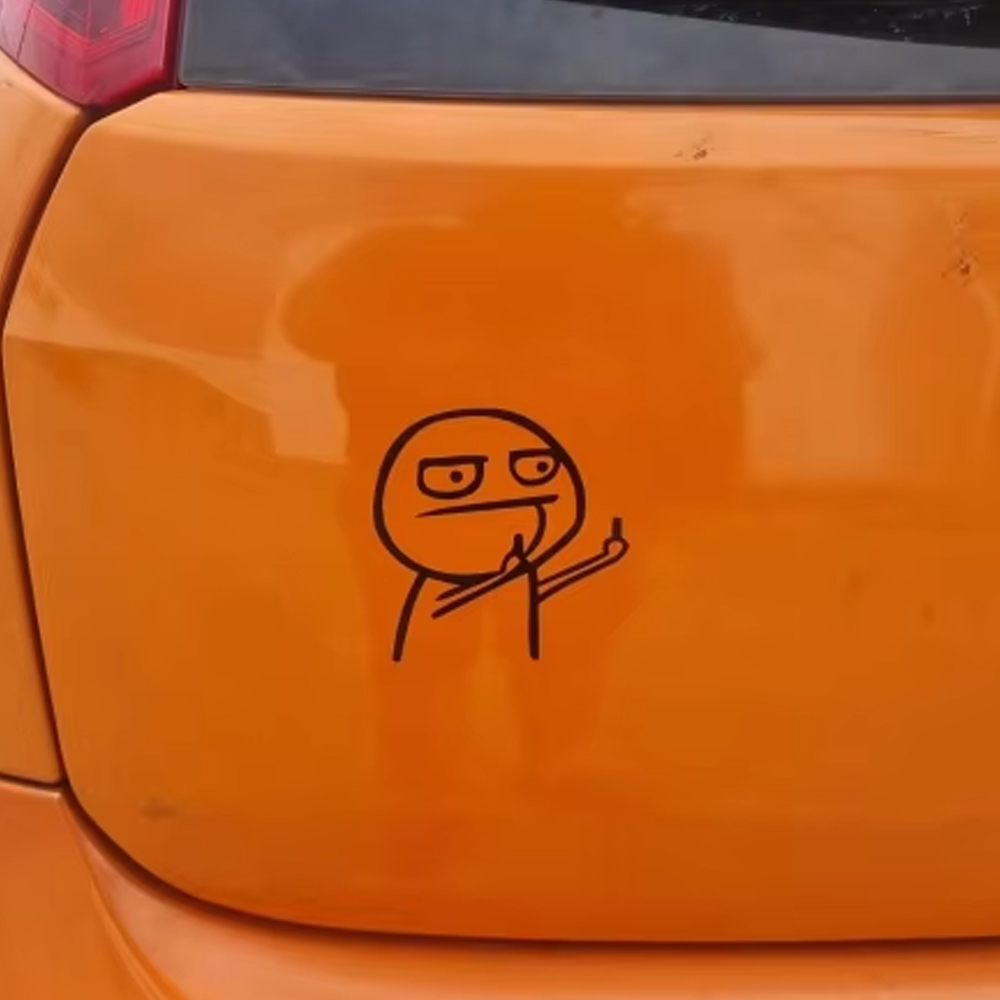 Cartoon Funny Middle Finger Re - Car Accessories On Amazon ulasan dan harga