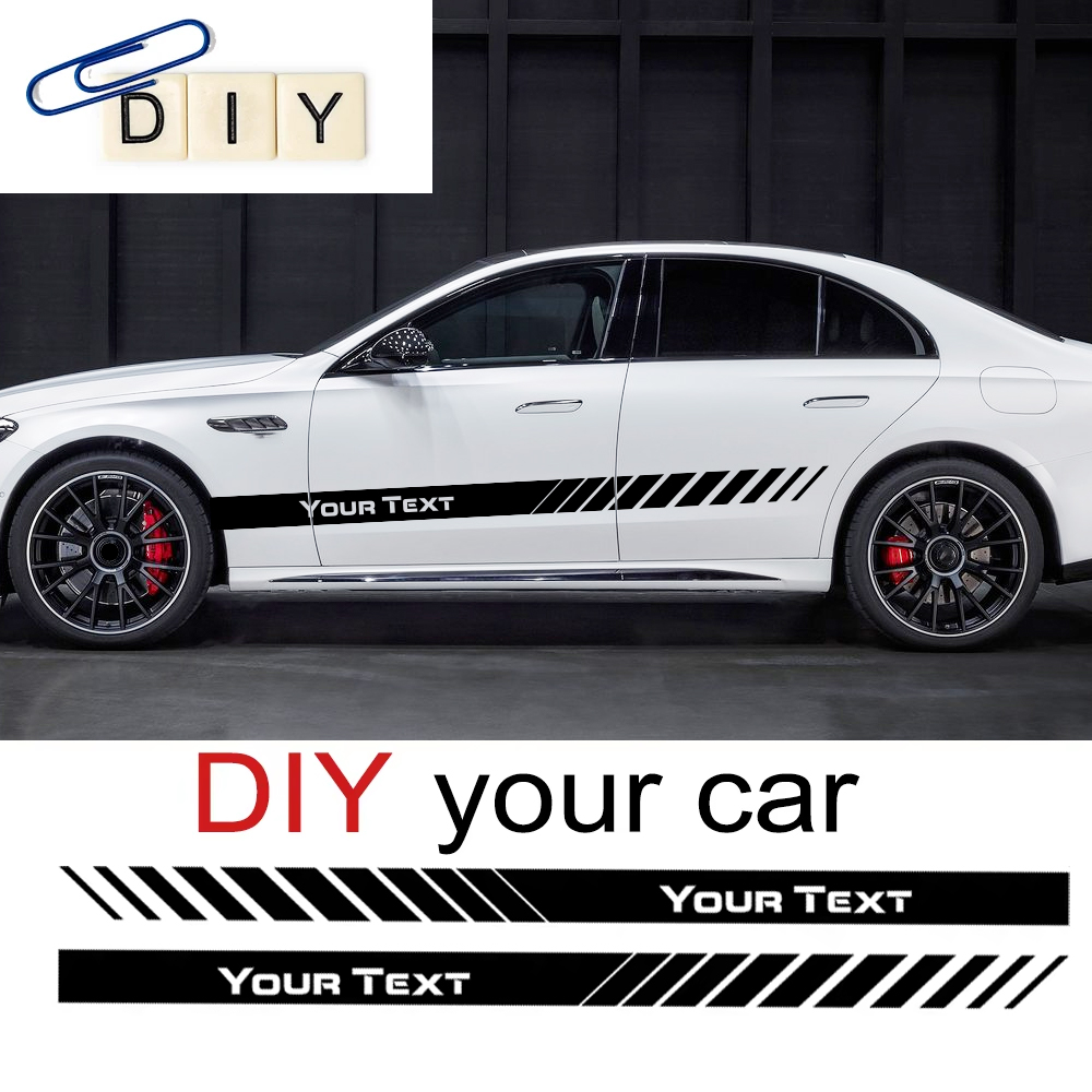 Custom Text Car Side Door Stri - Car Accessories Unique ulasan dan harga