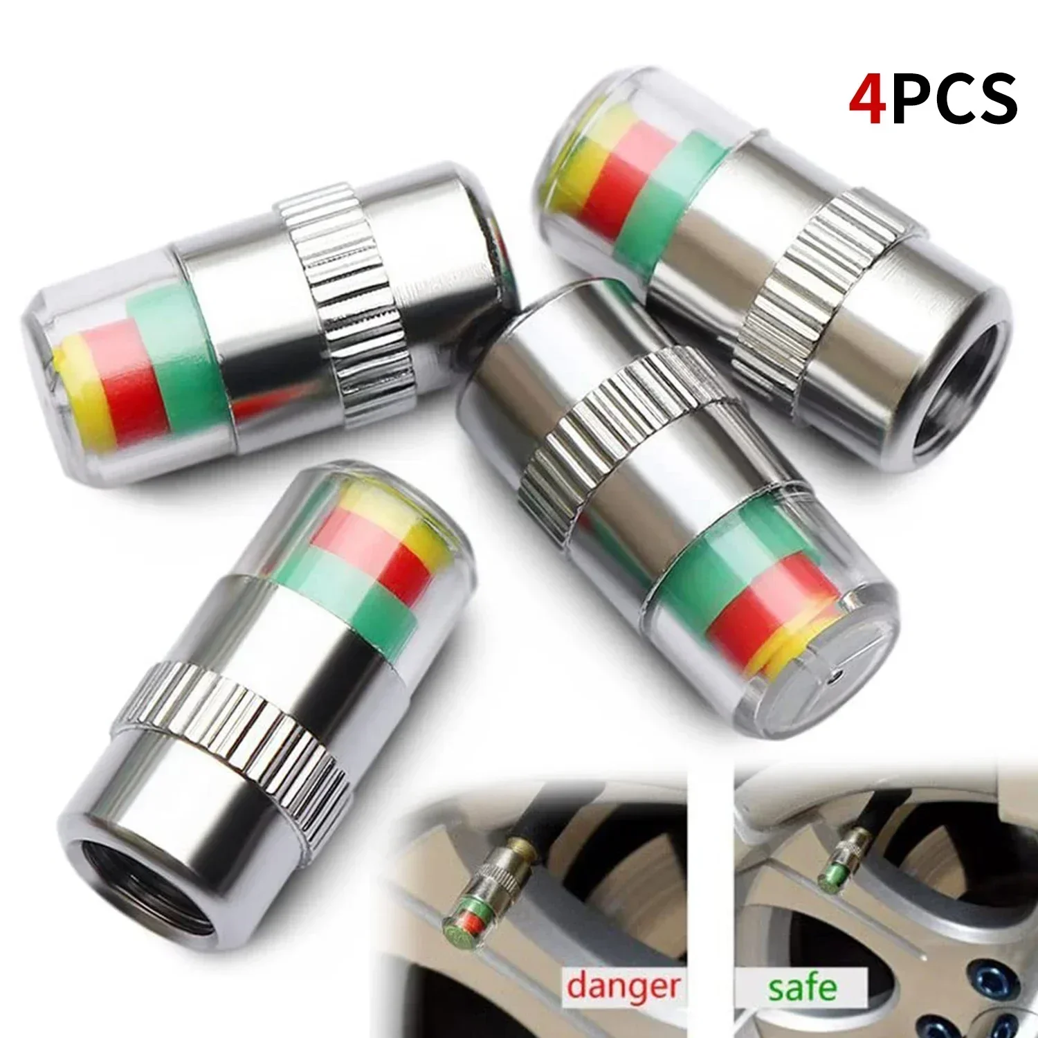 4/8PCS Car Tire Valve Caps wit - Tire Pressure Monitor ulasan dan harga