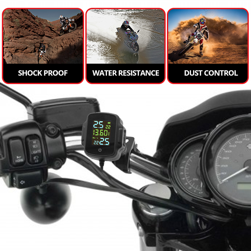 Motorbike TPMS USB Output With - Tire Pressure Monitor ulasan dan harga
