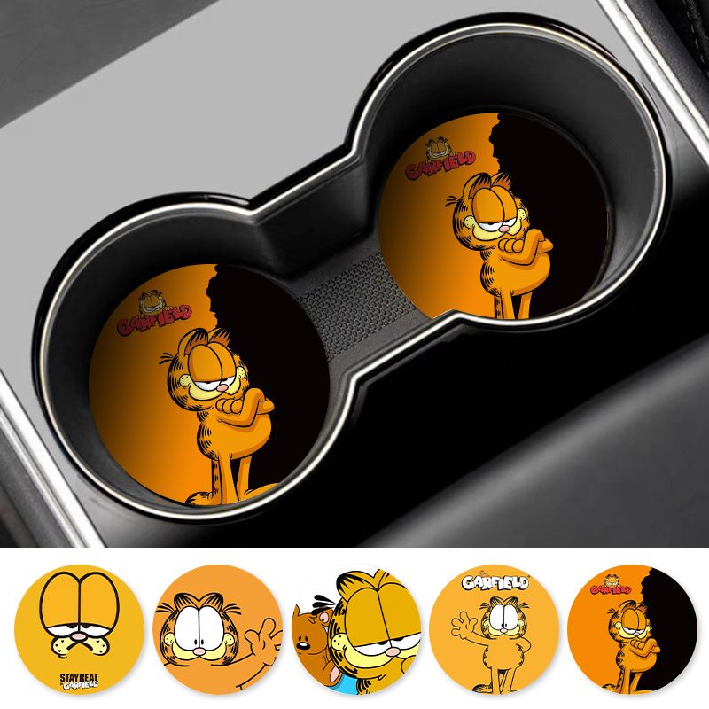 Cartoon Garfield Car Cup Coast - Car Accessories Workshop ulasan dan harga
