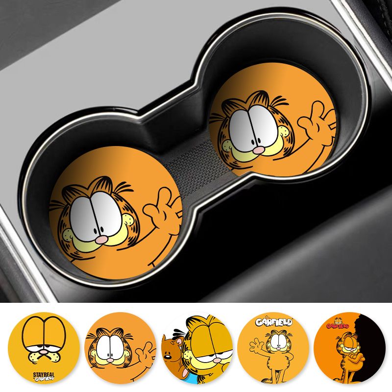 Cartoon Garfield Car Cup Coast - Car Accessories Workshop ulasan dan harga