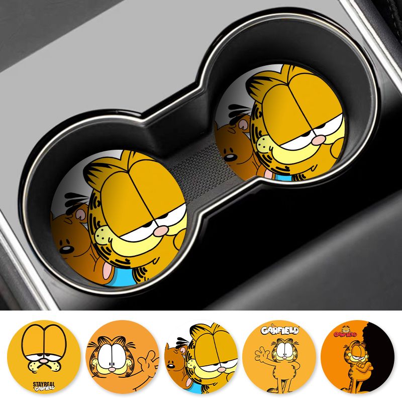 Cartoon Garfield Car Cup Coast - Car Accessories Workshop ulasan dan harga