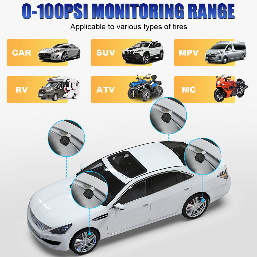 Bluetooth 5.0 Sensors Motorcyc - Tire Pressure Monitor ulasan dan harga